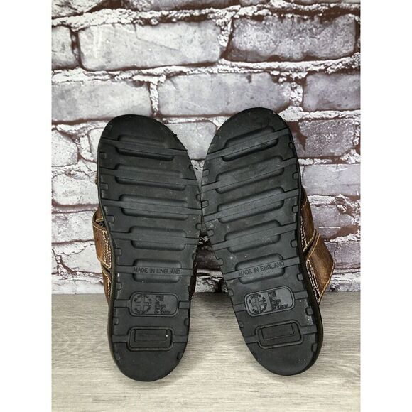 Vintage 90s DR. DOC MARTENS Brown Leather Fisherman Platform Sandals Men Sz 43EU - Picture 9 of 16